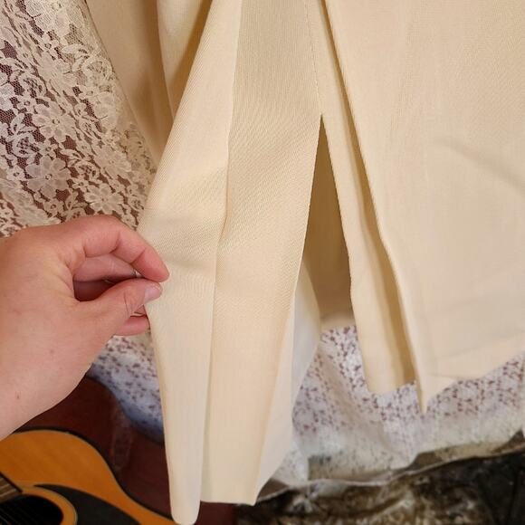 SUIT Vintage 80s 90s Jacques vert cream suit blazer and skirt set Size 10 - Picture 5 of 13